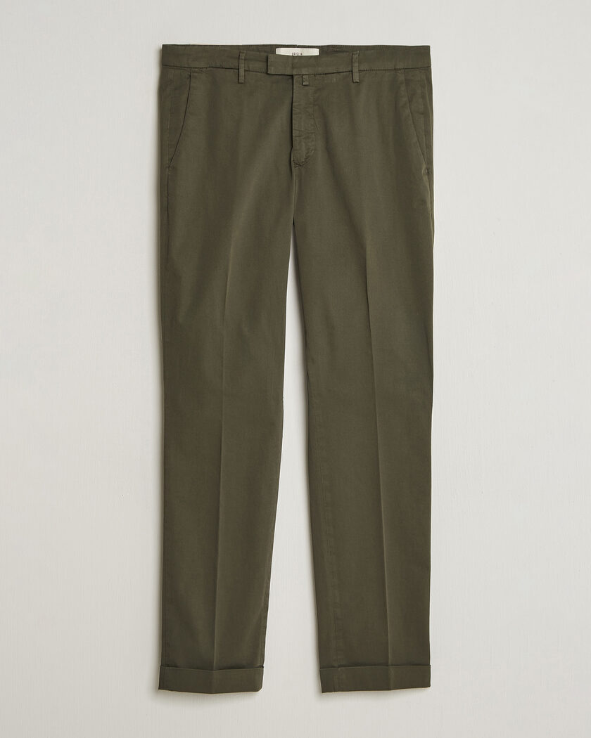 Briglia 1949 Slim Fit Cotton Chinos Dark Green – Vihreä