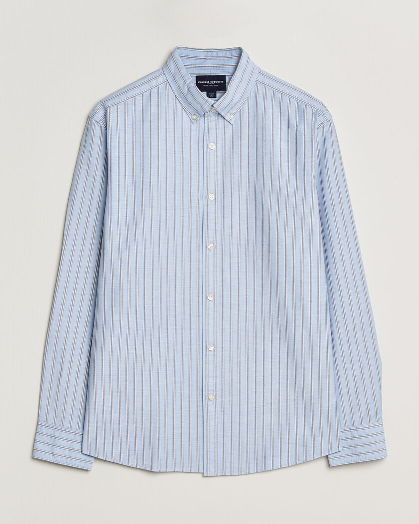 Charles Tyrwhitt Button Down Stretch Oxford Shirt Blue – Sininen