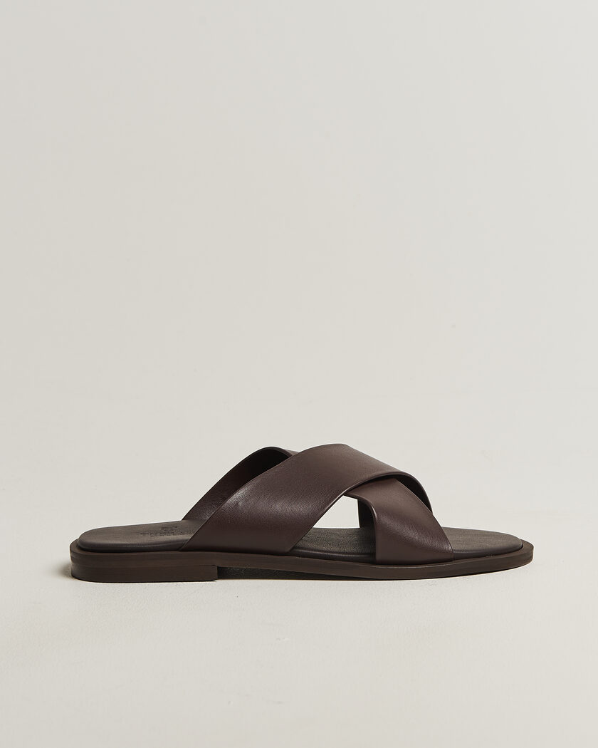 Thera's Classic Sandals Dark Brown Calf – Ruskea