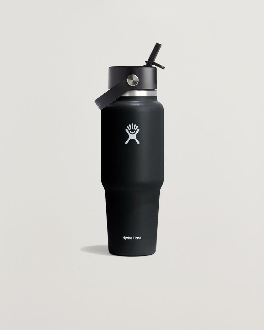 Hydro Flask Travel Bottle Flex Straw Cap 32oz Black – Musta