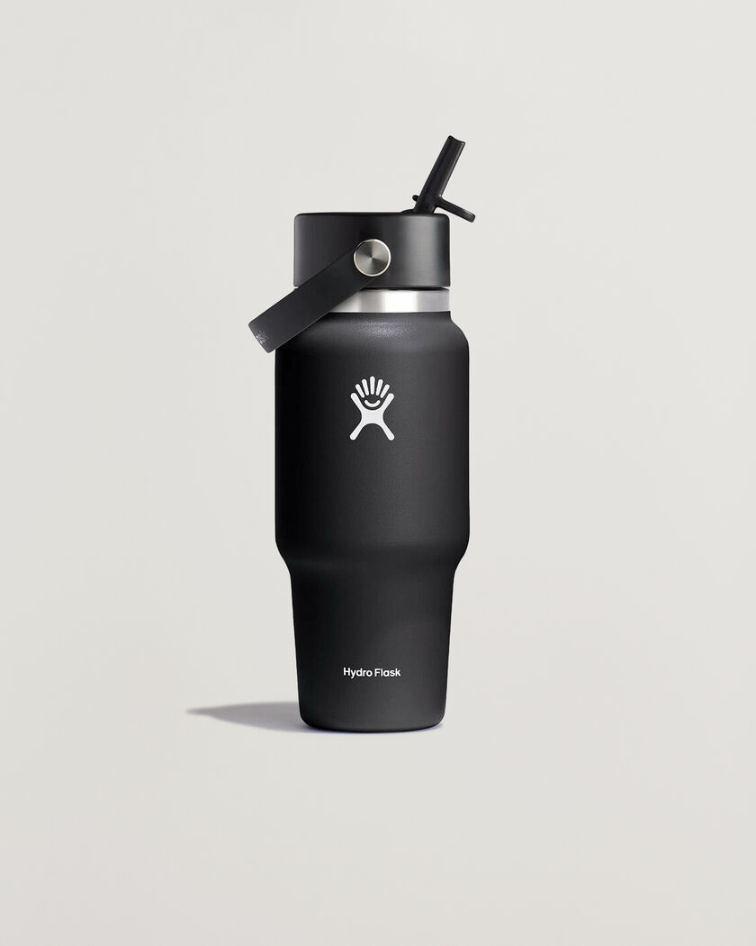 Hydro Flask Travel Bottle Flex Straw Cap 24oz Black – Musta