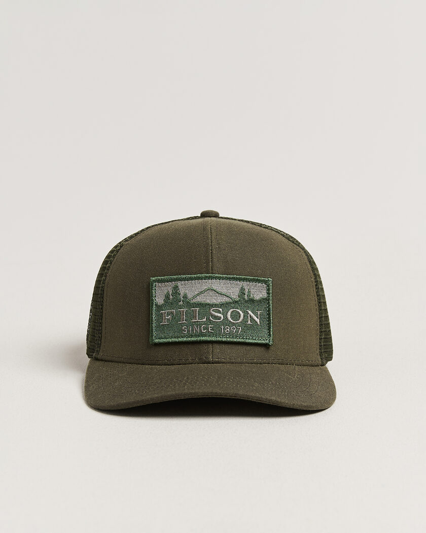 Filson Scenic Waxed Logger Mesh Cap Otter Green – Vihreä