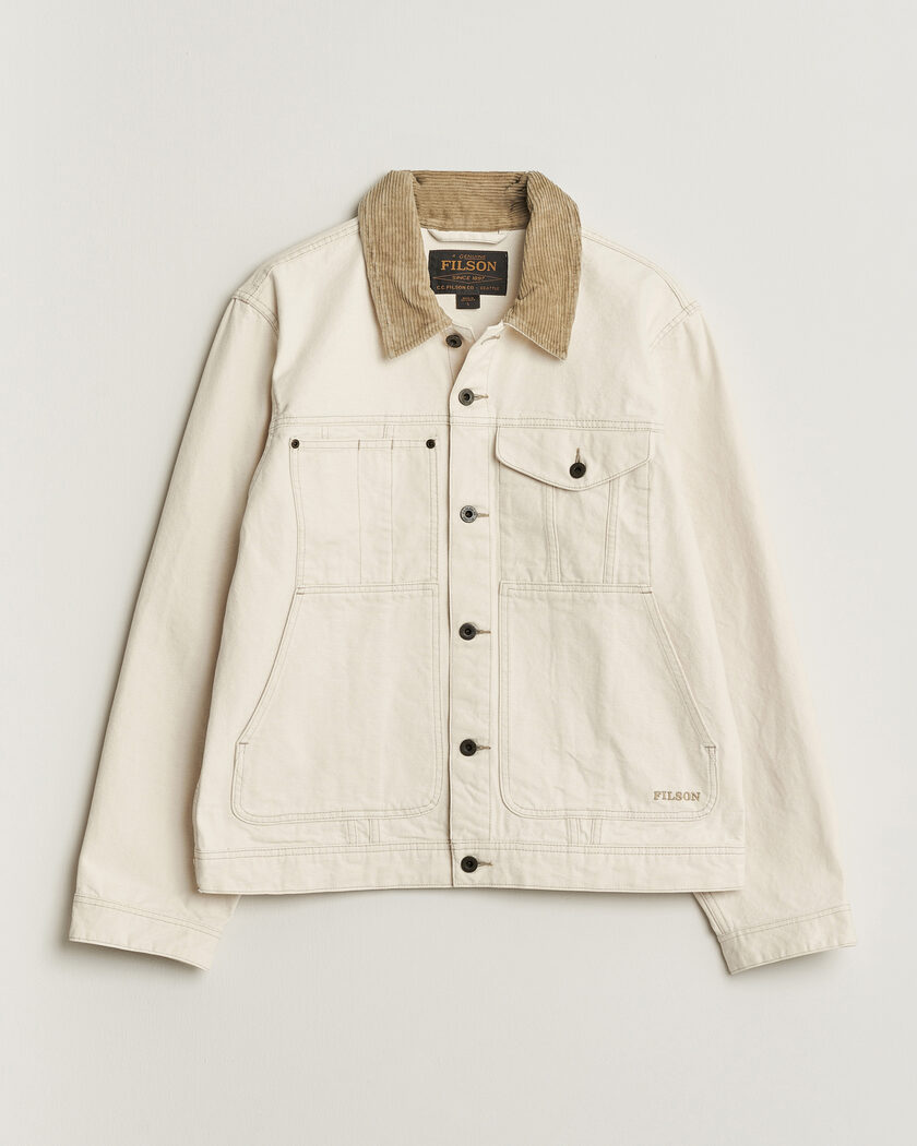 Filson Rustic Canvas Short Cruiser Natural Seed – Valkoinen