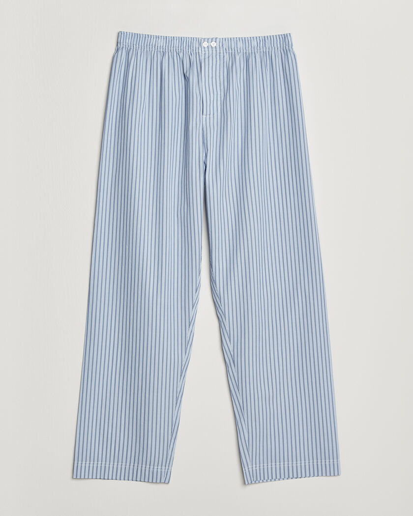 Tekla Fine Twill Pyjama Pants Cooper Stripes – Sininen
