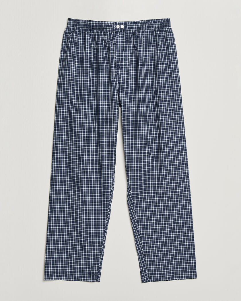 Tekla Fine Twill Pyjama Pants Lanegan Checks – Sininen
