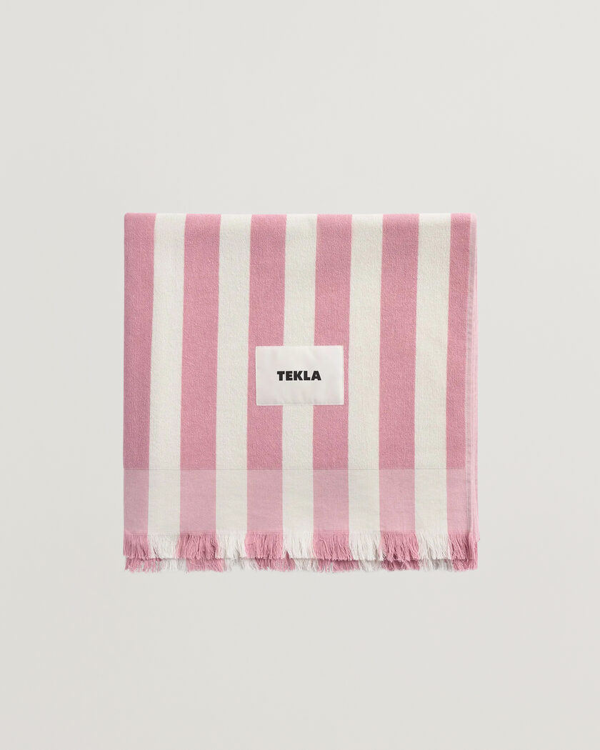 Tekla Organic Terry Beach Towel Palma Stripes – Monivärinen