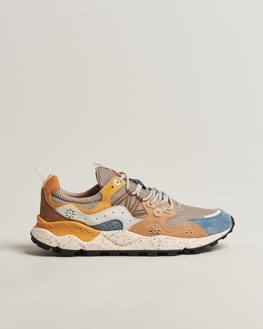 Flower Mountain Yamano 3 Suede/Nylon Mesh Sneaker Grey Multi – Monivärinen