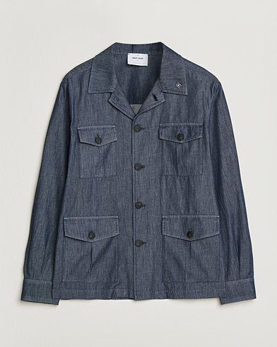 Gran Sasso Cotton Safari Jacket Navy – Sininen