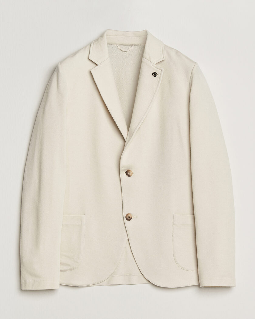 Gran Sasso Wool Knitted Blazer Cream – Valkoinen
