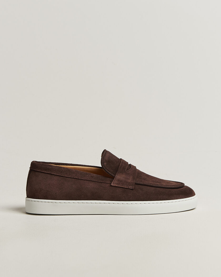 Fliteless Suede Penny Sneaker Dark Brown – Ruskea