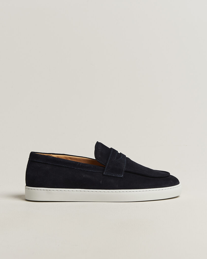  Fliteless Suede Penny Sneaker Navy – Sininen