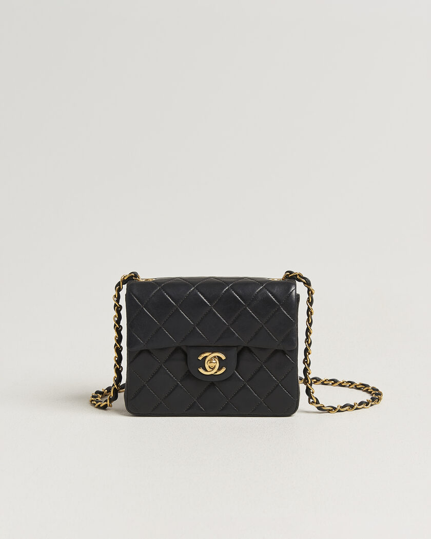 Chanel Pre-Owned Classic Mini Single Flap Square Bag Black – Musta