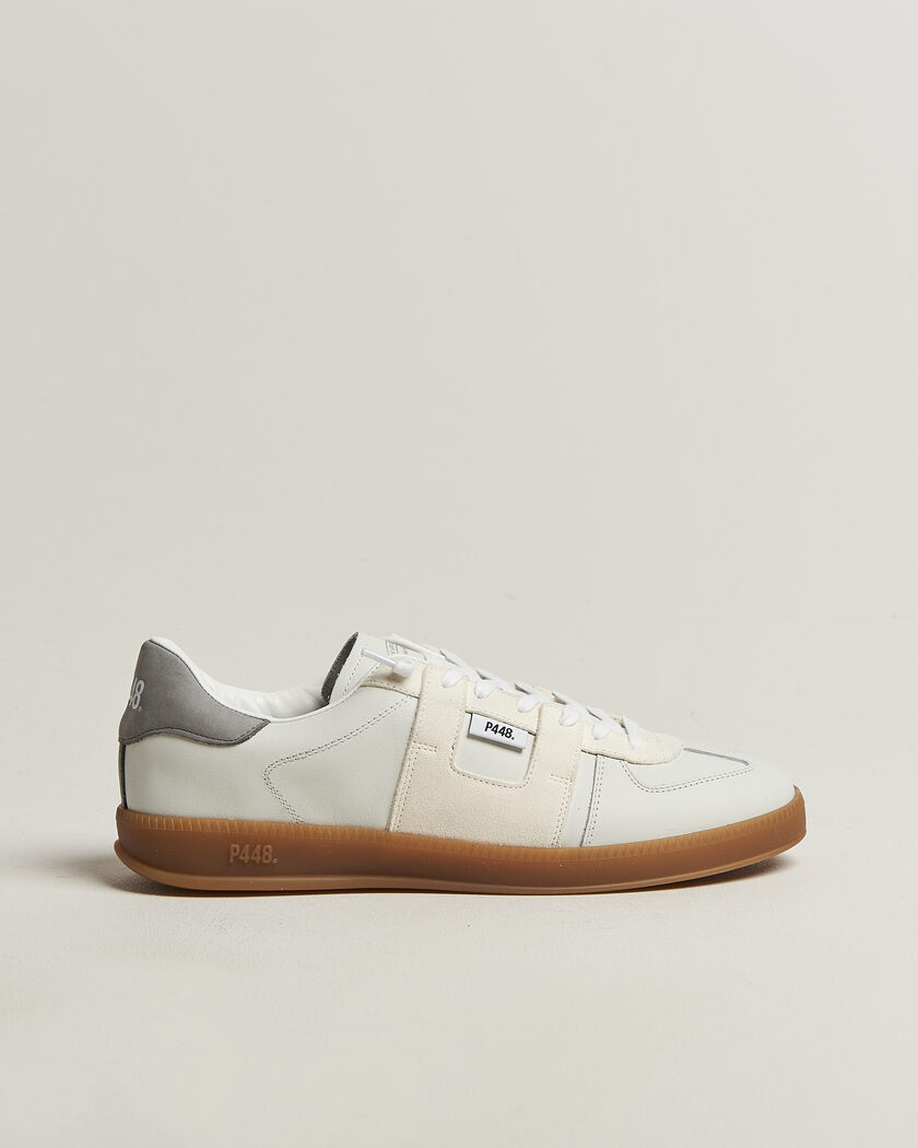 P448 Monza Leather/Suede Sneaker White – Valkoinen