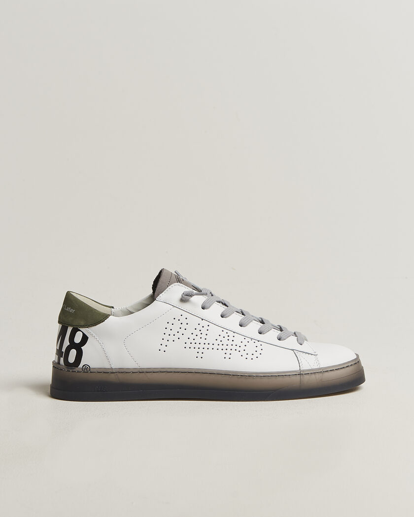 P448 Jack Leather Sneaker White/Grey – Valkoinen