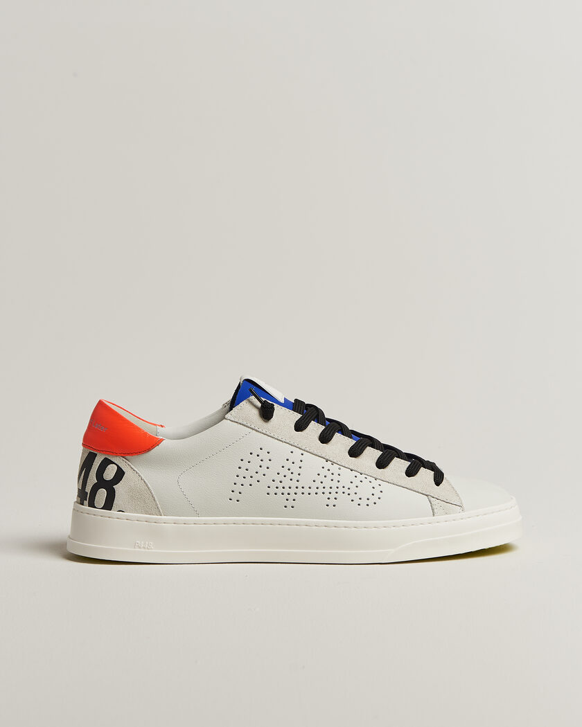 P448 Jack Leather Sneaker Grey/Orange – Monivärinen