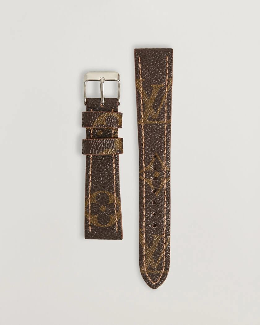 Care with Carl Watch Strap Remade Louis Vuitton 20/16 mm Monogram – Ruskea