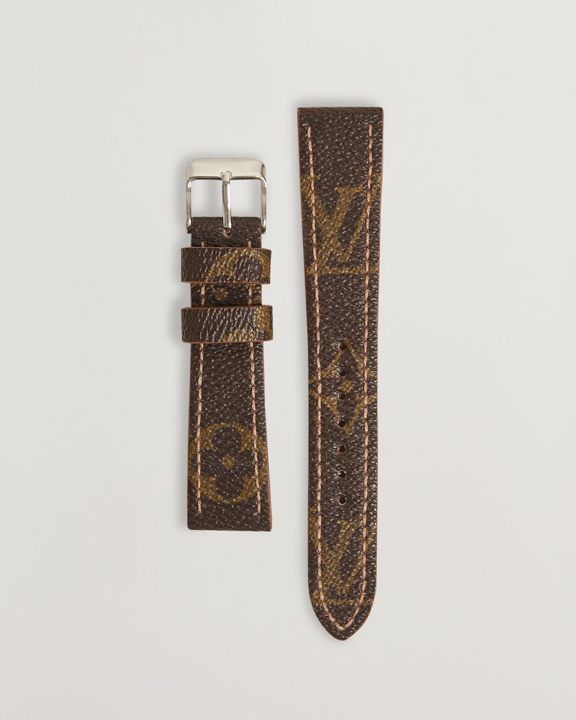 Care with Carl Watch Strap Remade Louis Vuitton 20/16 mm Monogram – Ruskea