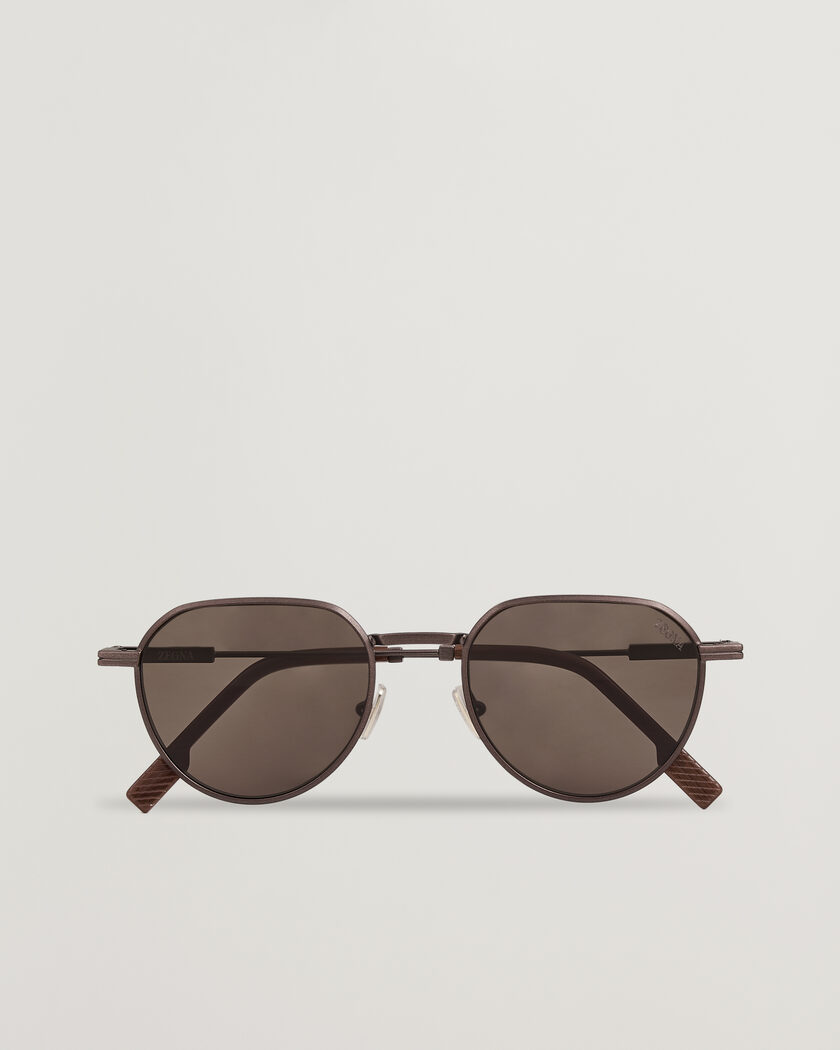 Zegna EZ0297 Sunglasses Dark Bronze – Ruskea