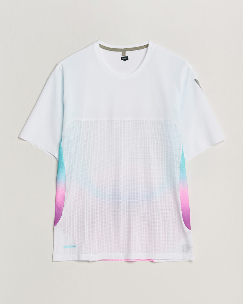 SOAR Running Hot Weather Tee White/Blue – Valkoinen