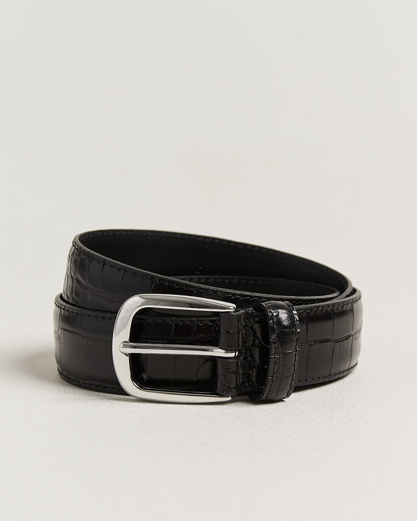 Anderson's Embossed Western Leather Belt Black – Musta