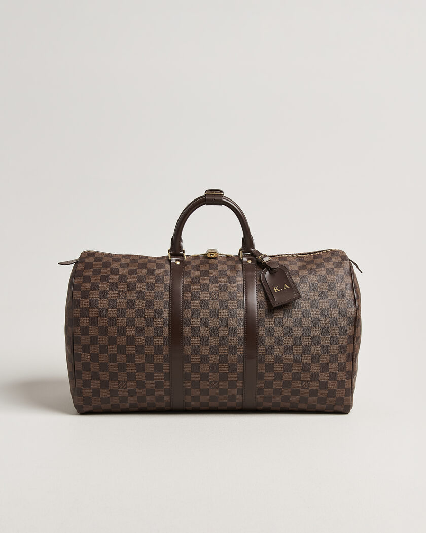 Louis Vuitton Pre-Owned Keepall 50 Damier Ebene – Ruskea