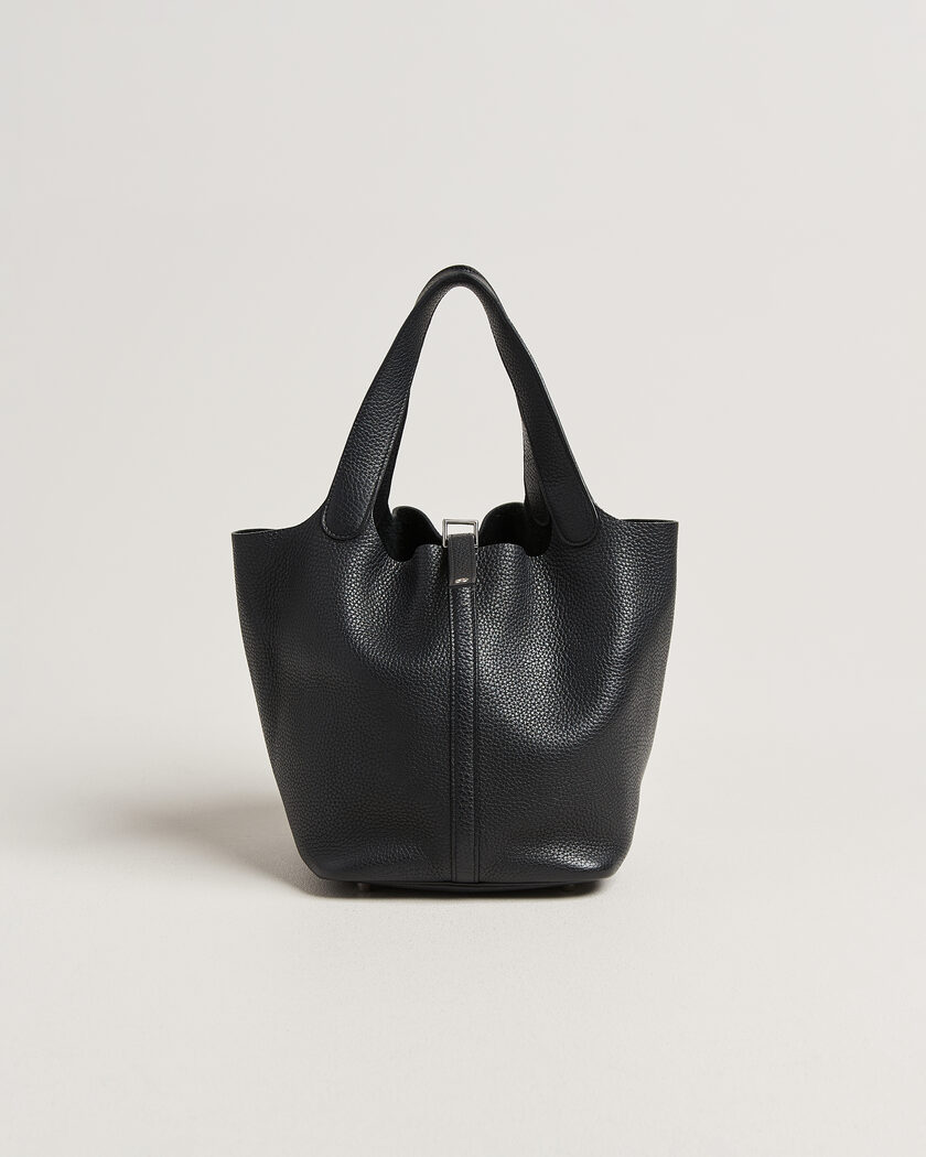 Hermès Pre-Owned Picotin Lock 22 Taurillon Clemence Leather Black – Musta