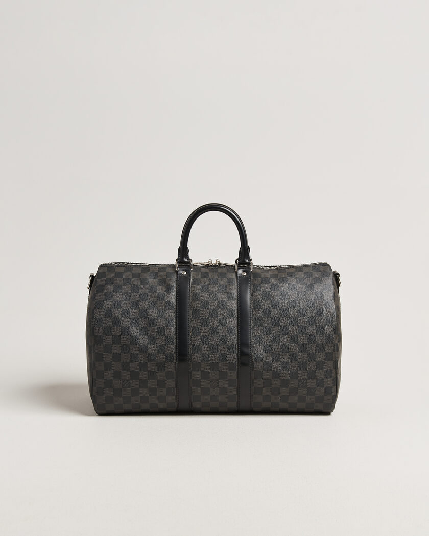Louis Vuitton Pre-Owned Keepall Bandouliére 45 Damier Graphite – Harmaa