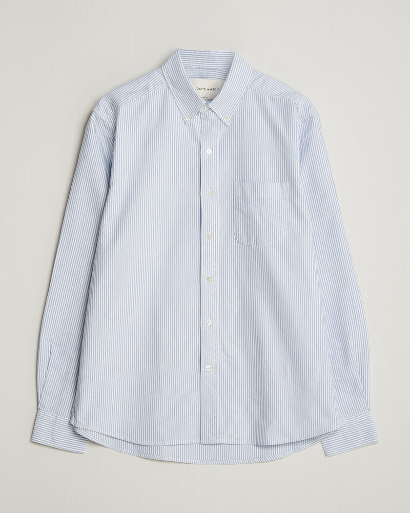 A Day's March Original Oxford Shirt Blue/White – Sininen