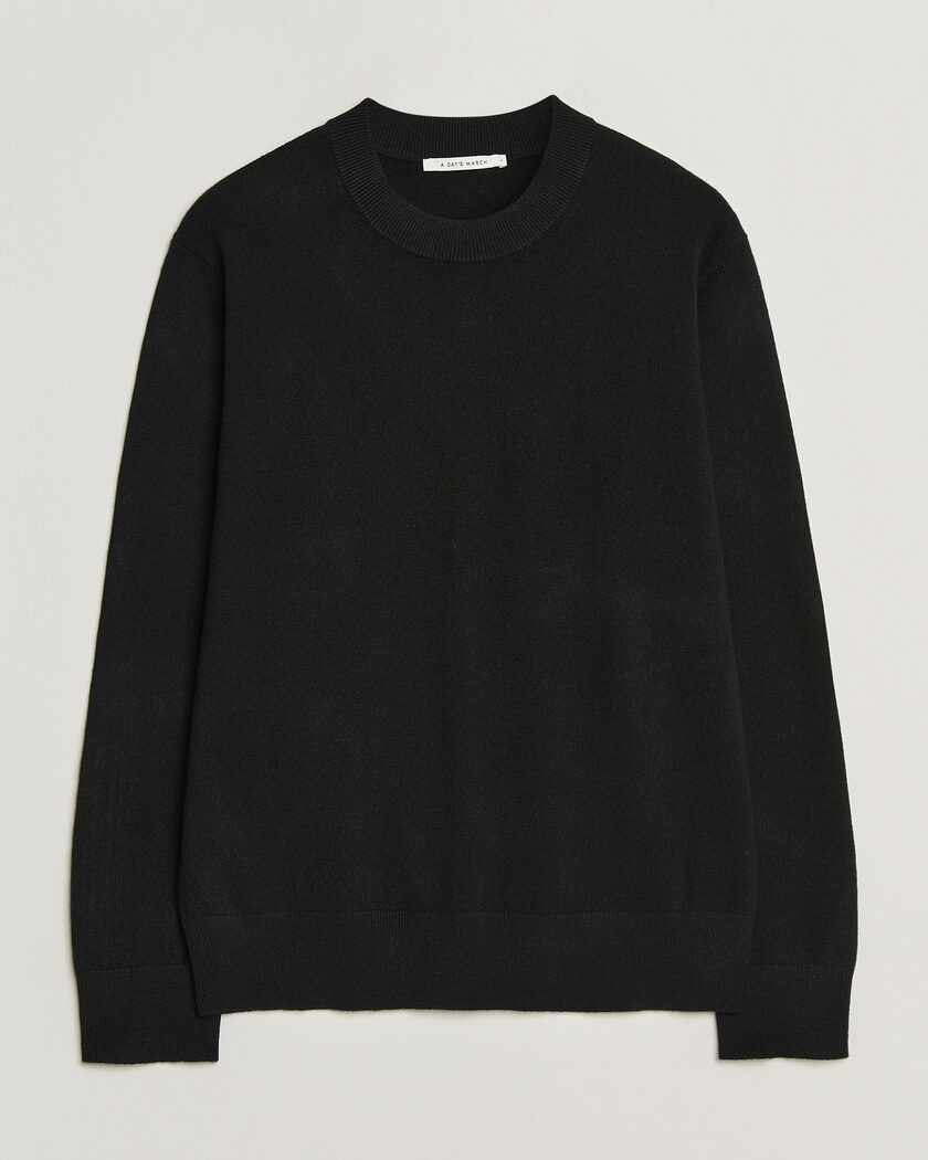 A Day's March Marlow Cashmere Blend Sweater Black – Musta