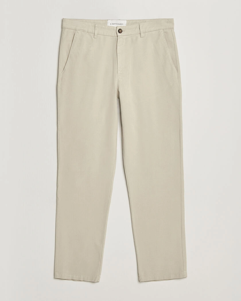 A Day's March Miller Cotton Lyocell Trousers Light Khaki – Beige