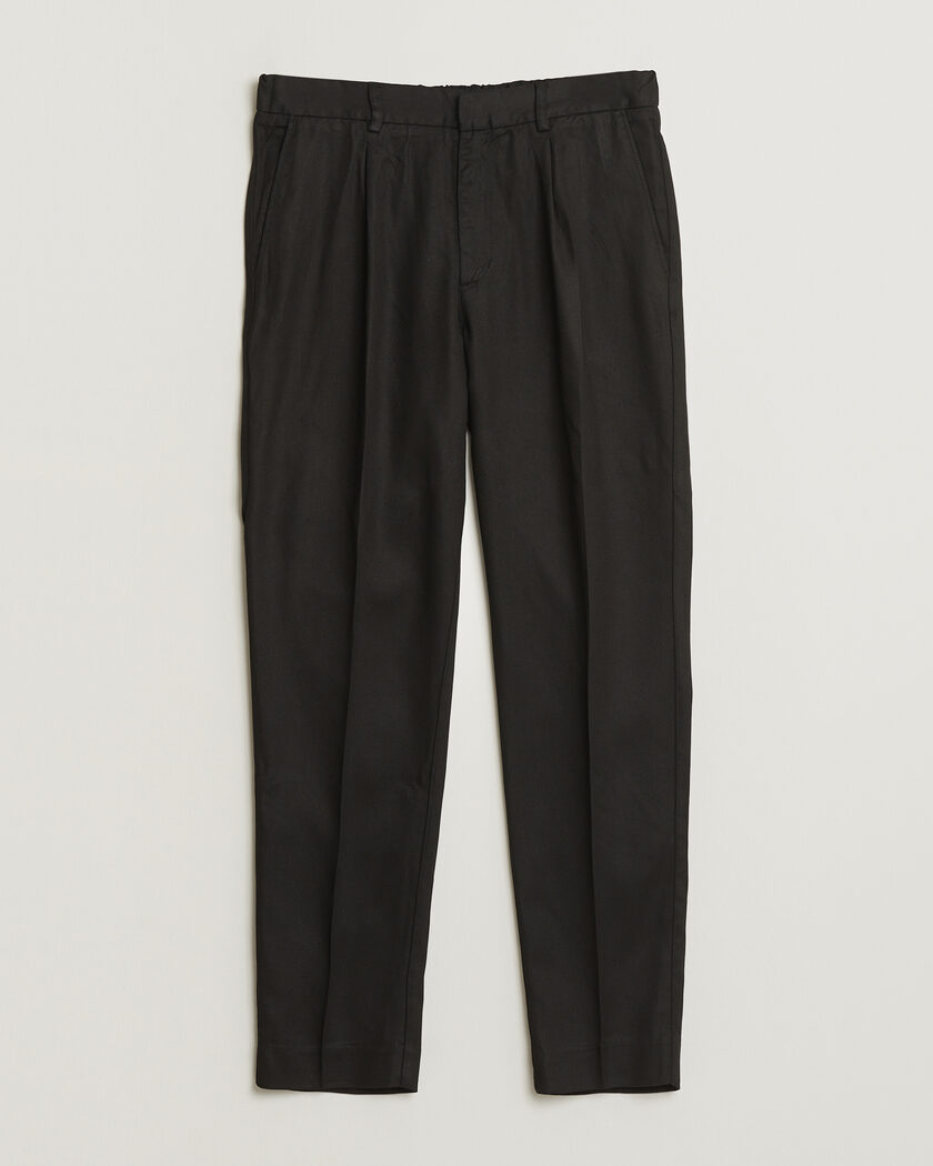 A Day's March Smart Lyocell Trousers Black – Musta