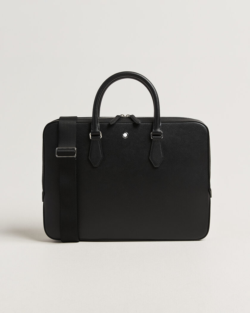 Montblanc Thin Sartorial Leather Briefcase Black – Musta