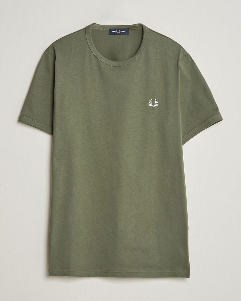 Fred Perry Ringer T-Shirt Laurel Wreath Green – Vihreä