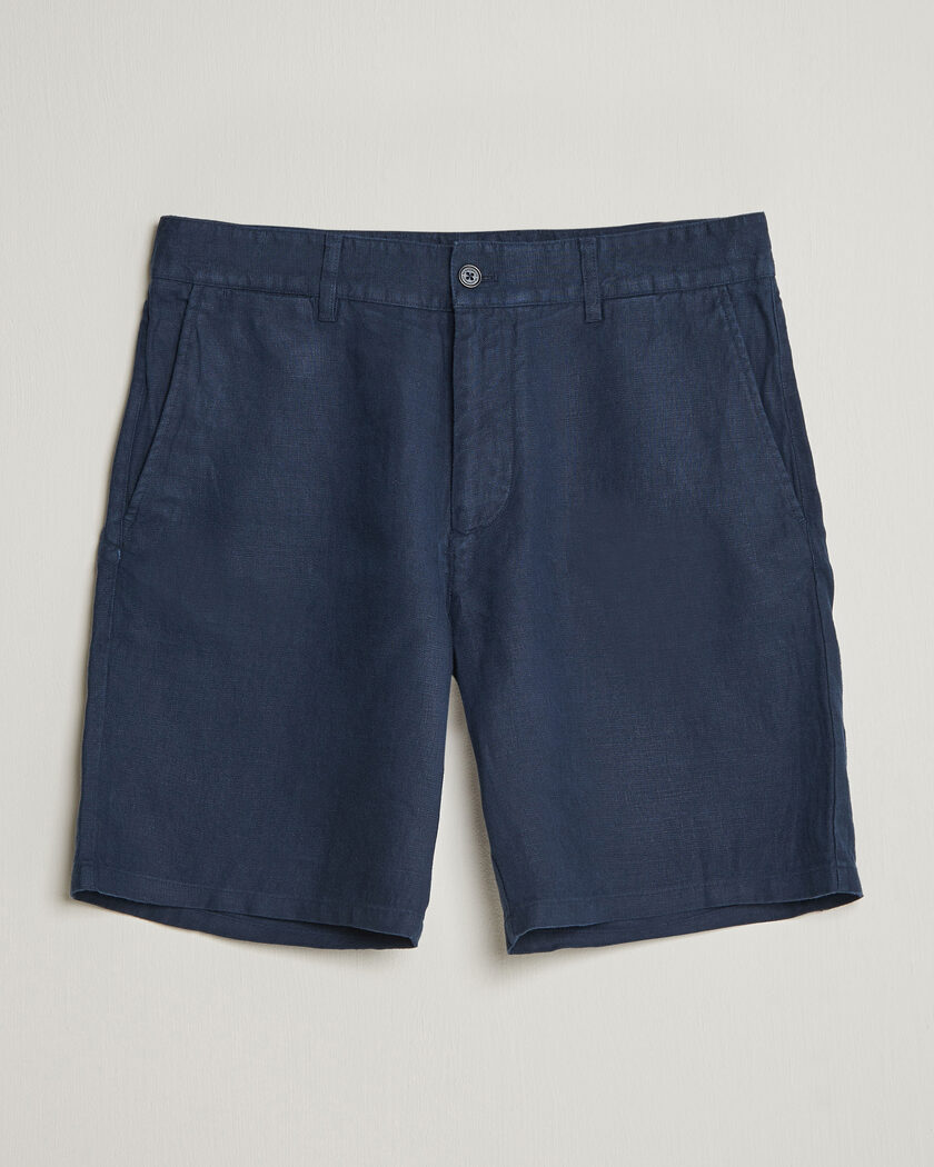 NN07 Aden Linen Shorts Navy Blue – Sininen
