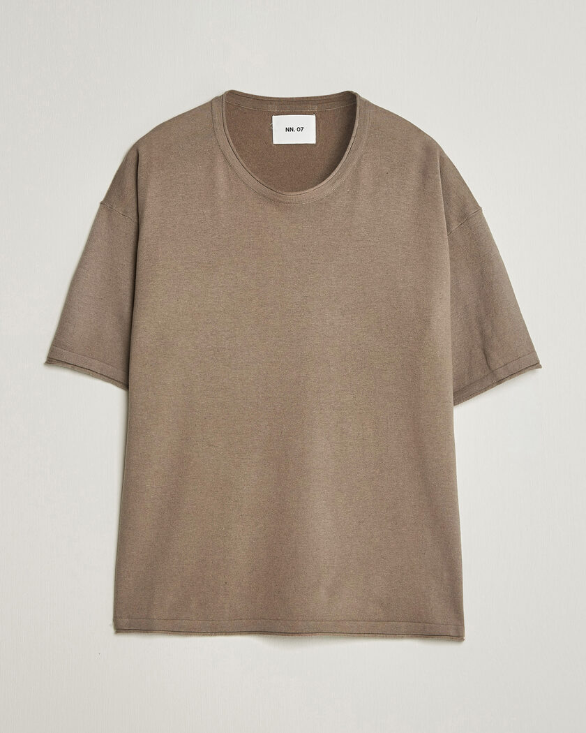 NN07 Ryan Cotton/Linen T-Shirt Clay Mirage – Ruskea