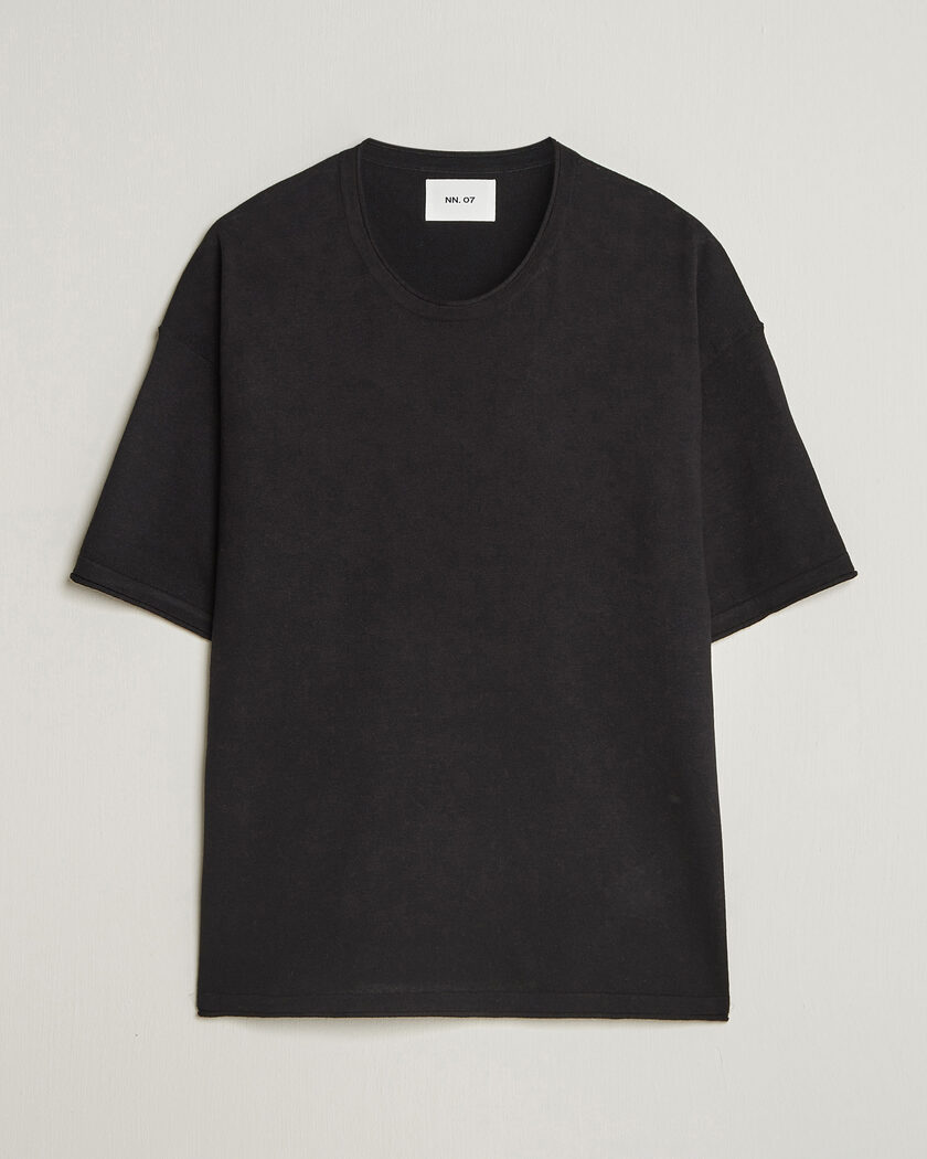 NN07 Ryan Cotton/Linen T-Shirt Black – Musta
