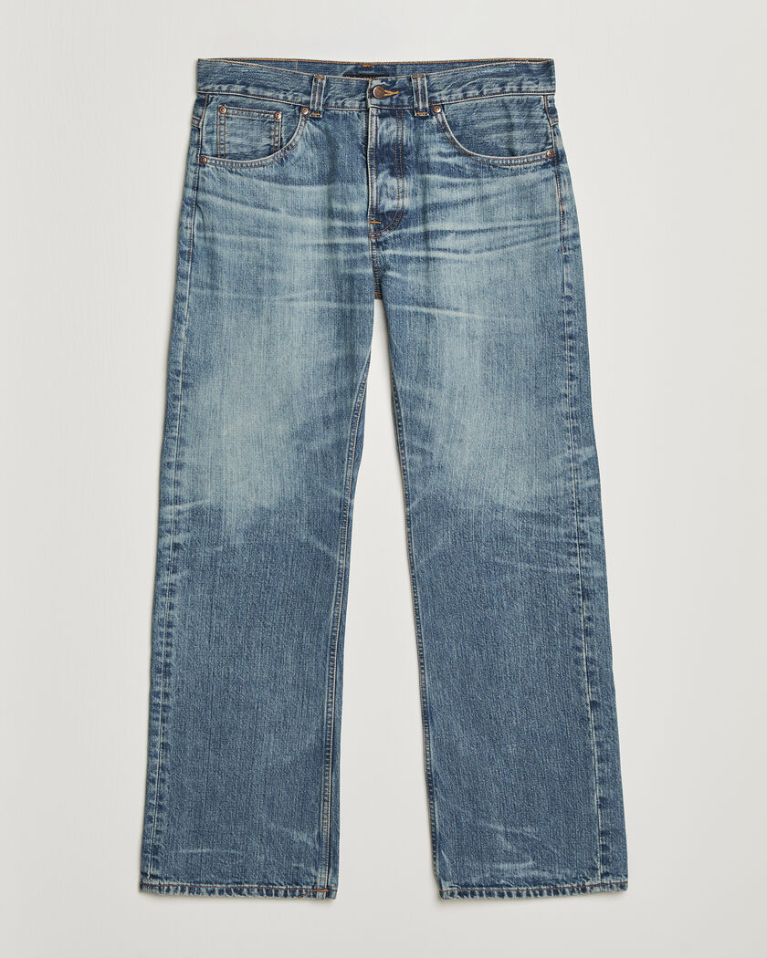 Nudie Jeans Regular Alf Jeans Silver Tracks – Sininen