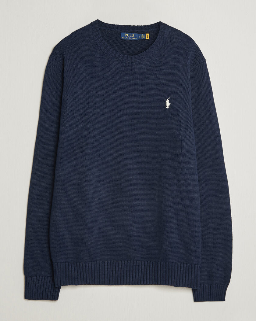 Polo Ralph Lauren Cotton Crew Neck Pullover Hunter Navy – Sininen