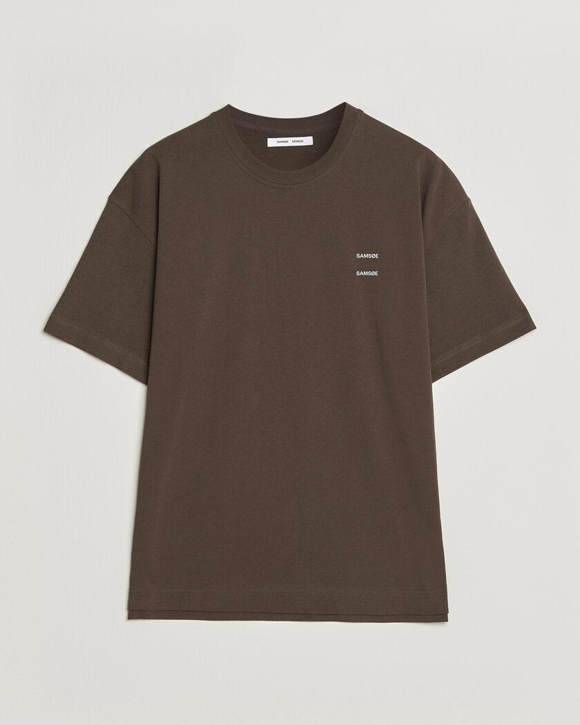 Samsøe Samsøe Joel Organic Cotton T-Shirt Turkish Coffee – Ruskea