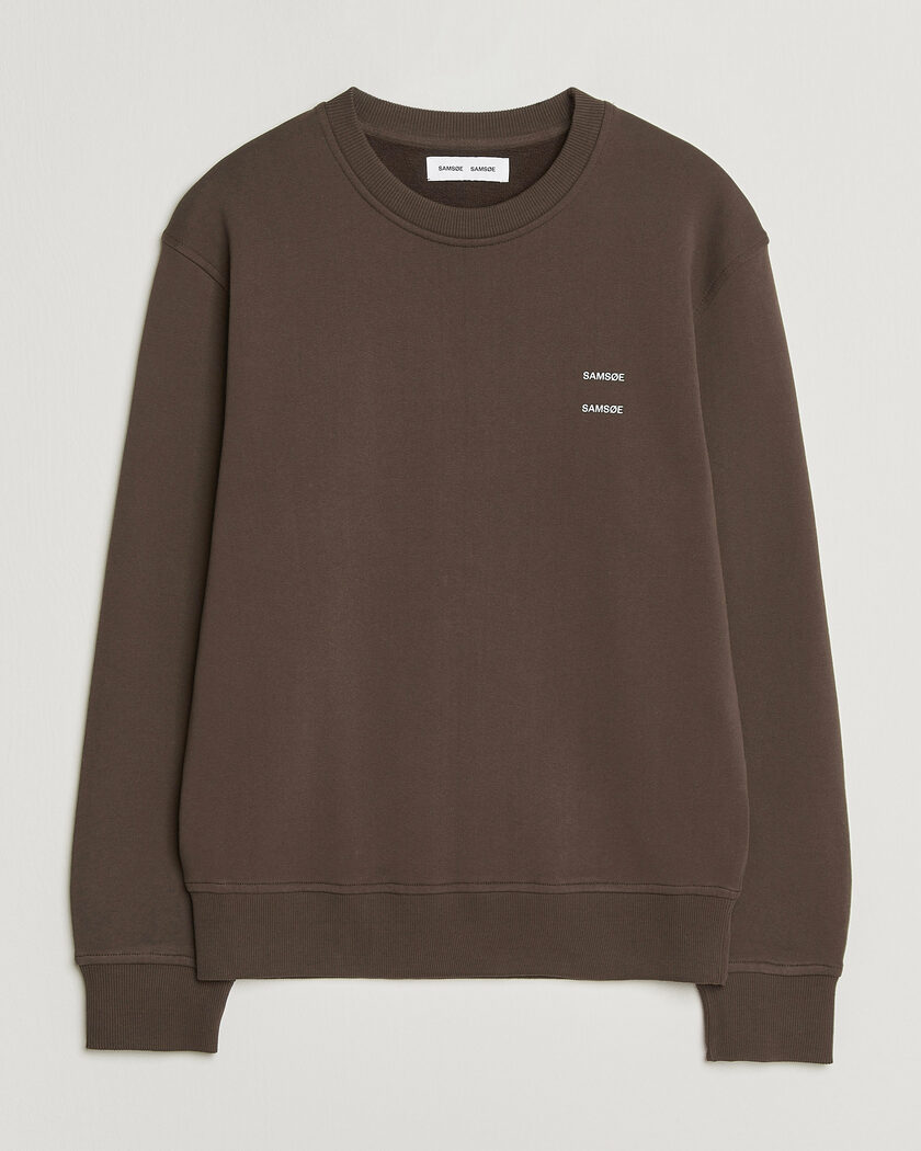 Samsøe Samsøe Joel Organic Cotton Sweatshirt Turkish Coffee – Ruskea