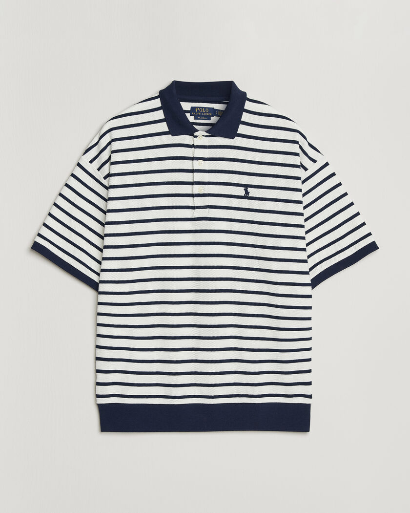 Polo Ralph Lauren Jacquard Interlock Striped Polo Nevis/Newport Navy – Sininen