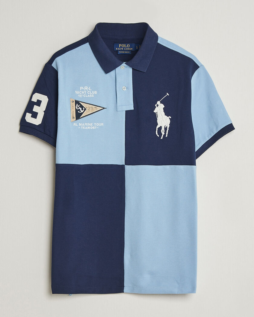 Polo Ralph Lauren Custom Slim Rugby Block Polo NPT Navy/Powder Blue – Sininen
