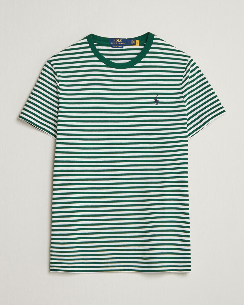 Polo Ralph Lauren Crew Neck Striped T-shirt New Forest/White – Vihreä
