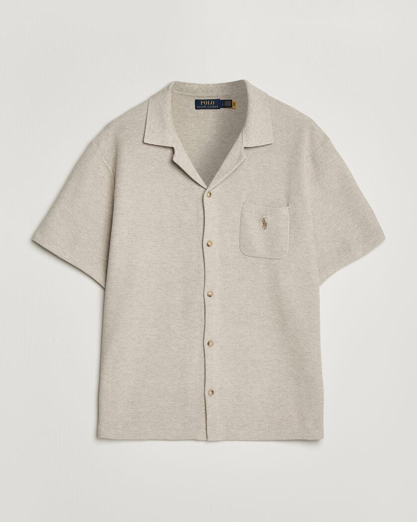 Polo Ralph Lauren Textured Camp Collar Cardigan Light Walnut Brown – Ruskea