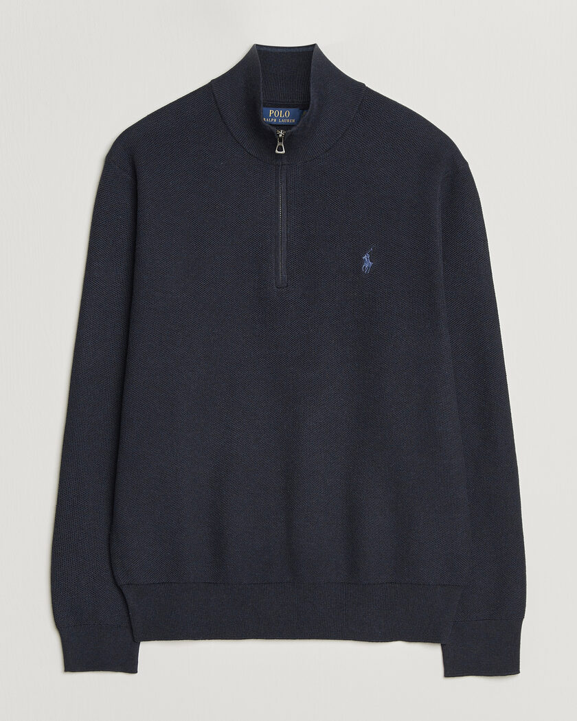Polo Ralph Lauren Textured Half-Zip Navy Heather – Sininen