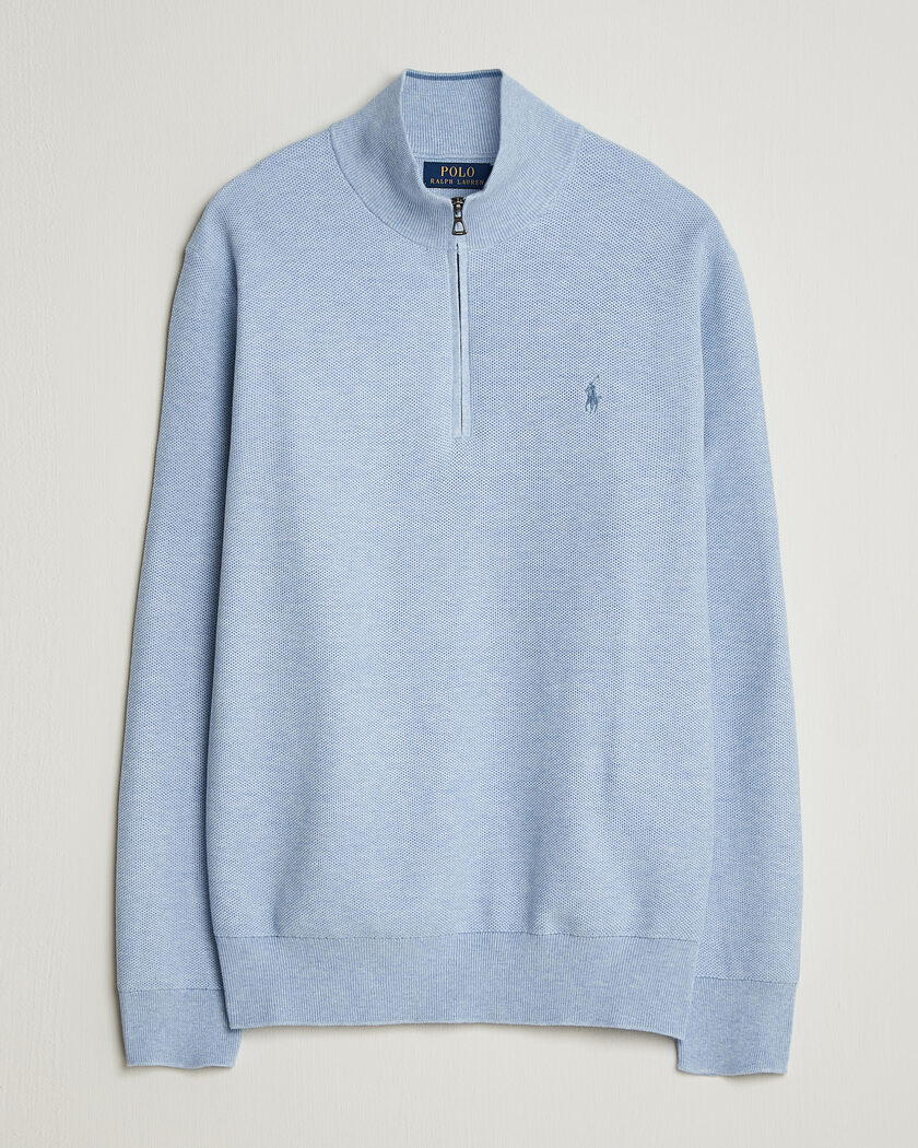 Polo Ralph Lauren Textued Half-Zip Blue Hyacinth Heather – Sininen