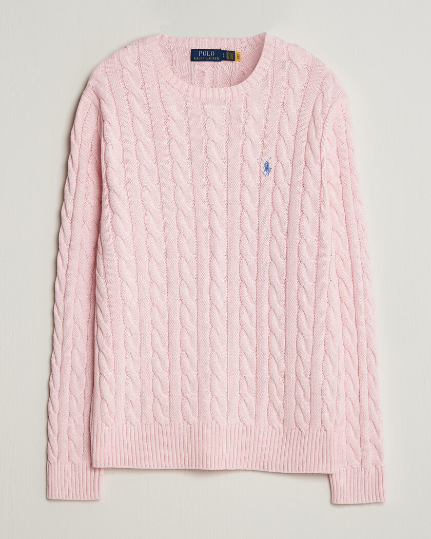 Polo Ralph Lauren Cotton Cable Pullover Ballet Pink Heather – Vaaleanpunainen