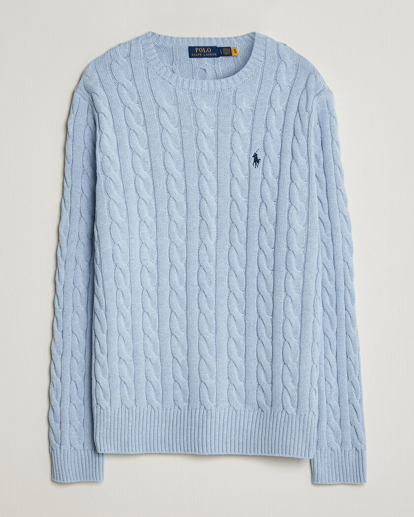 Polo Ralph Lauren Cotton Cable Pullover Blue Hyacinth Heather – Sininen
