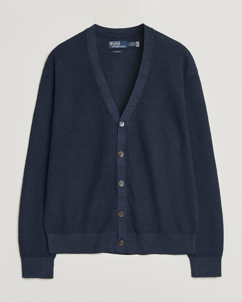 Polo Ralph Lauren Linen Cardigan Newport Navy – Sininen