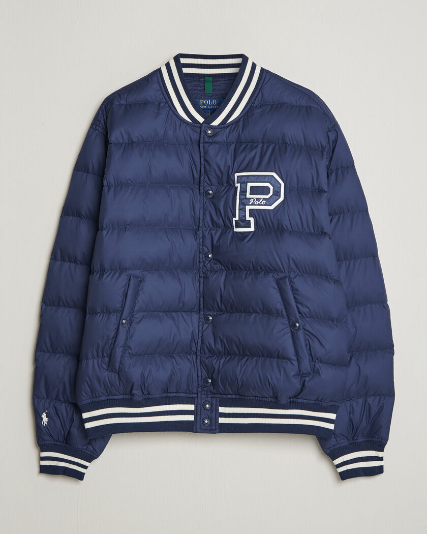 Polo Ralph Lauren Quilted Letterman Jacket Newport Navy – Sininen